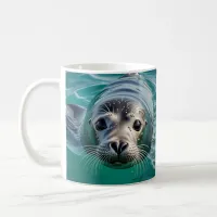 Cute Seal Sticking Head out of Water  Coffee Mug