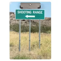 Turn Left to Shooting Range Clipboard