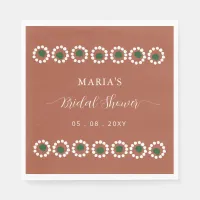 Mexican Boho Barro Bridal Shower Napkins