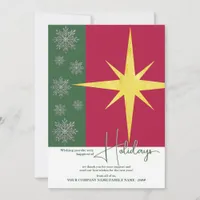 Happy Holidays New Year Business Budget Corporate Holiday Card