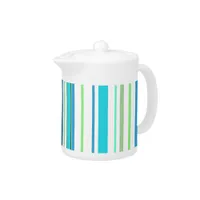 Aqua Blue Green Beach Color Stripes