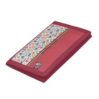 Crayon Pastel Heart & Flowers Trifold Wallet