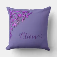 Romantic, Vintage, Antique Personalized  Throw Pillow