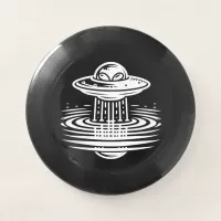 Black and White Alien in UFO Ai art