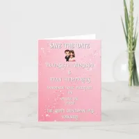 Elegant Light Pink Sparkle Design for Wedding  Announcement