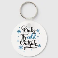 Fun Typography Christmas Keychain