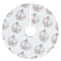 Pale Pink Sea Star Ornament Pattern Tree Skirt