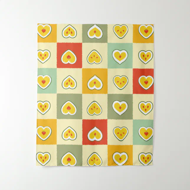 Hearts Apples Tapestry