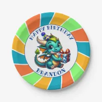 Dragon Themed Boy's Birthday Party Paper Plates