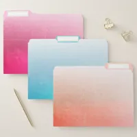 Coral, Pink and Aqua Blue Colorful Fun File Folder