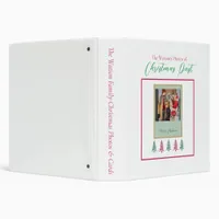 Green red Photos of Christmas Past Custom Binder