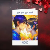 Ethereal Anime Couple Valentine's Day Card