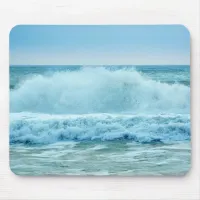 Crashing Waves Blue Ocean Beach Photo Mouse Pad