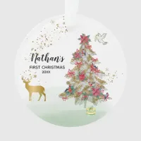 *~* Baby's First Christmas - Tree Peace Dove Truck Ornament