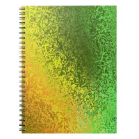 Shades of Yellow and Green Spiral Notebook