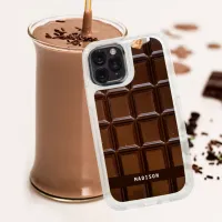 Custom Name Chocolate Candy Bar Chocolate Lover iPhone 15 Plus Case