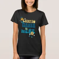 Crypto Mania Retro Character Black T-Shirt