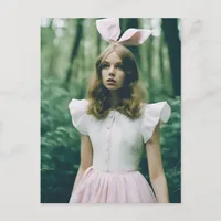 Alice in the Forest Fashion Expired Film Fashion Postcard