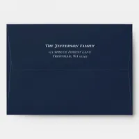 Blue Christmas trees minimalist return address Envelope