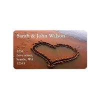 beach wedding,return address label