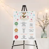 Reindeer Christmas 1st Birthday Milestone Foam Board