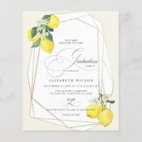 Budget Boho Script Lemon Summer Photo Graduation