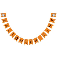 Cute Ghost Theme - Orange Halloween Time Bunting Flags