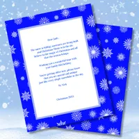 Snowflakes St. Nick Letter