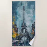 Eifel Tower Beach Towel