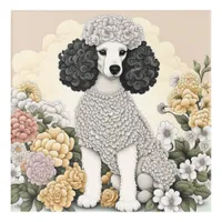 Poodle in Whimsical Flowers  Acrylic Print