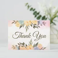 Simple Floral Thank You Card