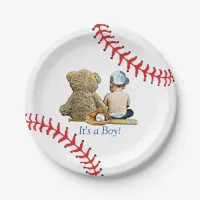 It's a Boy, Baseball Themed Boy's Baby Shower Paper Plates