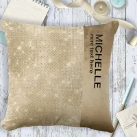 Glitter and Shine Name Gold ID673 Throw Pillow