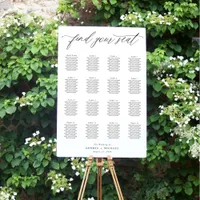 Elegant Modern Wedding Seating Chart Poster