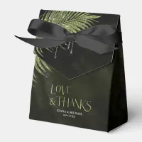 Jewel Palm Leaf Wedding Green ID830 Favor Boxes