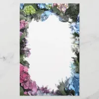 Colorful Hydrangea Blossoms Stationery