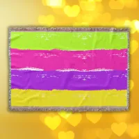 Bright Neon Paint Brush Strokes |  Throw Blanket