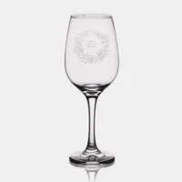 Nature Wreath Bride & Groom Wine Glass