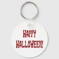 Happy Halloween Gore Text Keychain