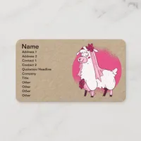 Llama Bride Business Card