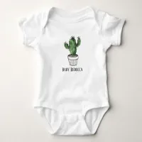 Potted Succulent Houseplant Custom Baby Bodysuit