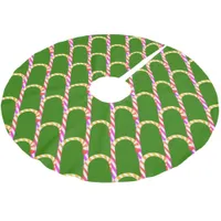 Cute Multicolored Candy Cane Pattern Tree Skirt