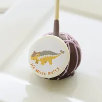 Minimalist Ankylosaurus with Personal Message Cake Pops