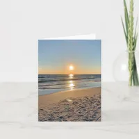 Blank Coastal Beach Sunset Card