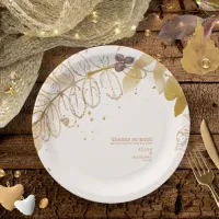 Golden Autumn Wedding ID655 Paper Plates