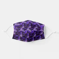 Purple Waves Abstract Pattern Adult Cloth Face Mask