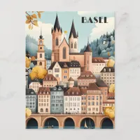 Basel Switzerland Travel Postcard