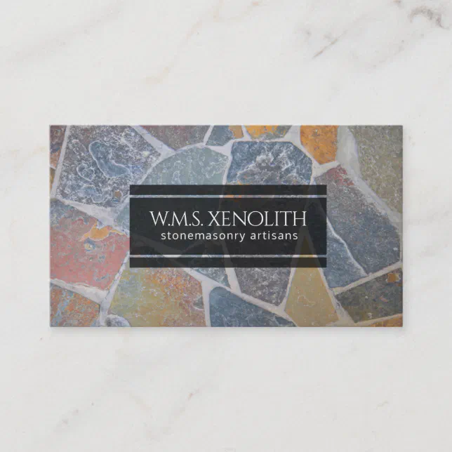 Elegant Painted Cobblestones / Decorative Stones Business Card