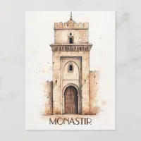 Monastir Tunusia Travel Postcard