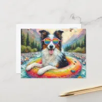 Aussie on a Rainbow Color Float Postcard